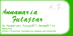 annamaria fulajtar business card